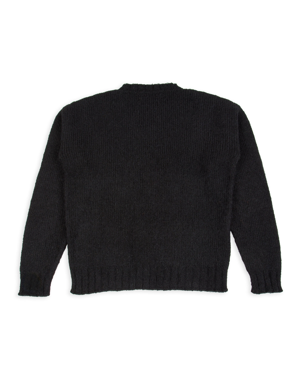 Monitaly Shaggy Alpaguan Crewneck - Black - Standard & Strange