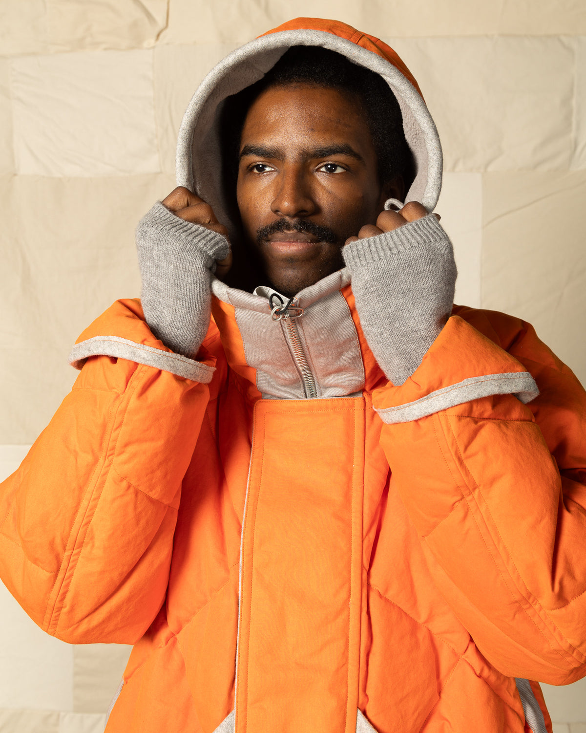 MotivMfg Lander Down Coat - Lava Halley Stevenson "Military Finish" Waxed Cotton - Standard & Strange