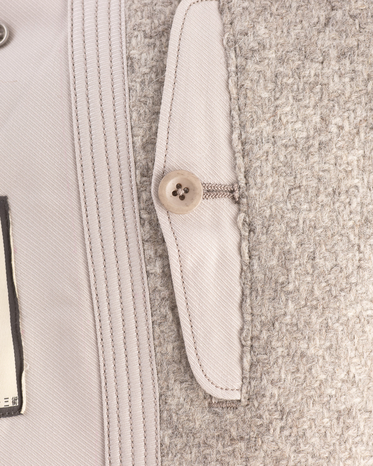 MotivMfg Mandarin Coat - Ecru Undyed Wool - Standard & Strange