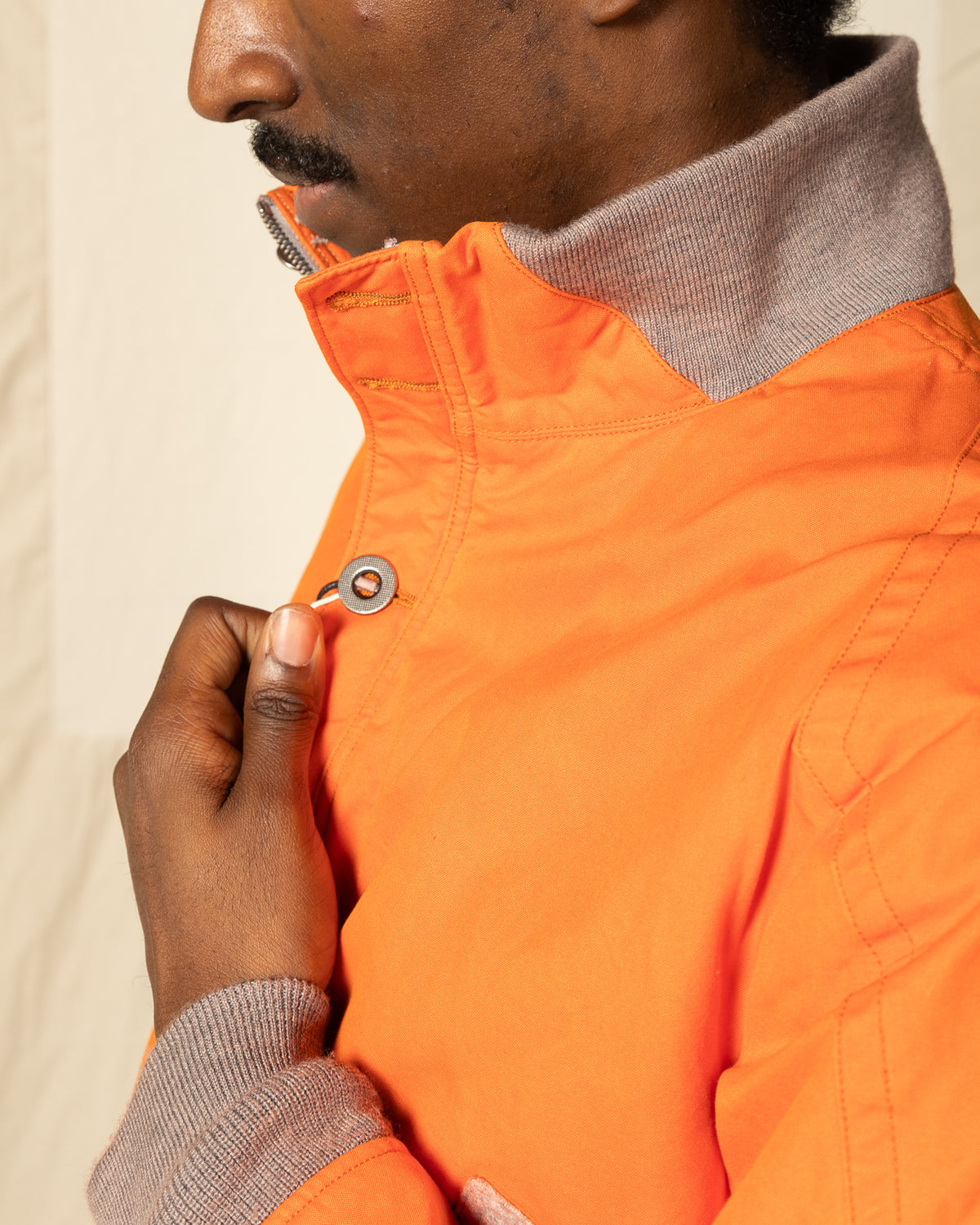 MotivMfg Vector Bomber Jacket - Lava Halley Stevenson "Military Finish" Waxed Cotton - Standard & Strange