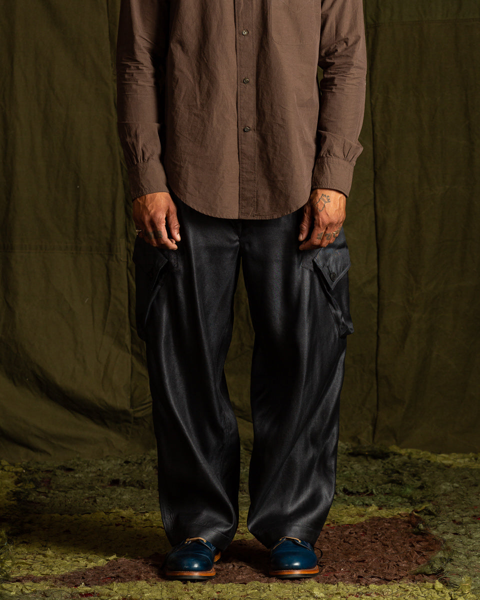 MotivMfg Adjustable Cargo Pants - High Twist Tussah Silk Twill/Midnight - Standard & Strange