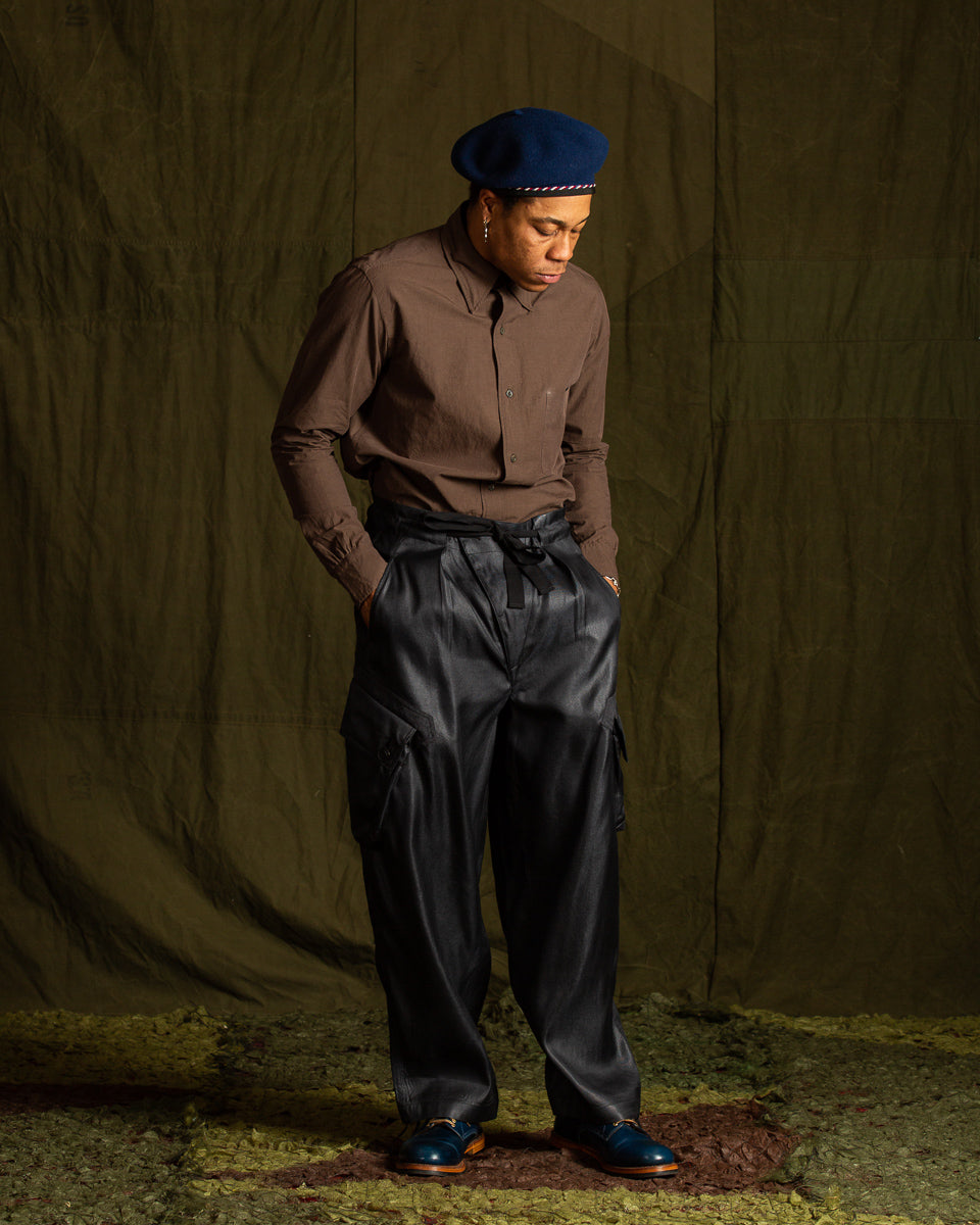 MotivMfg Adjustable Cargo Pants - High Twist Tussah Silk Twill/Midnight - Standard & Strange