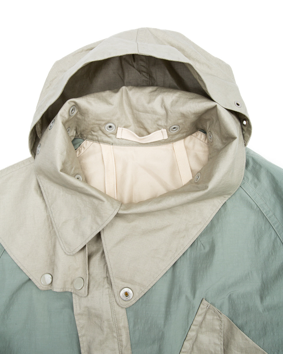 MotivMfg Hybrid Parka - Aqua Japanese Shrunk Nylon - Standard & Strange