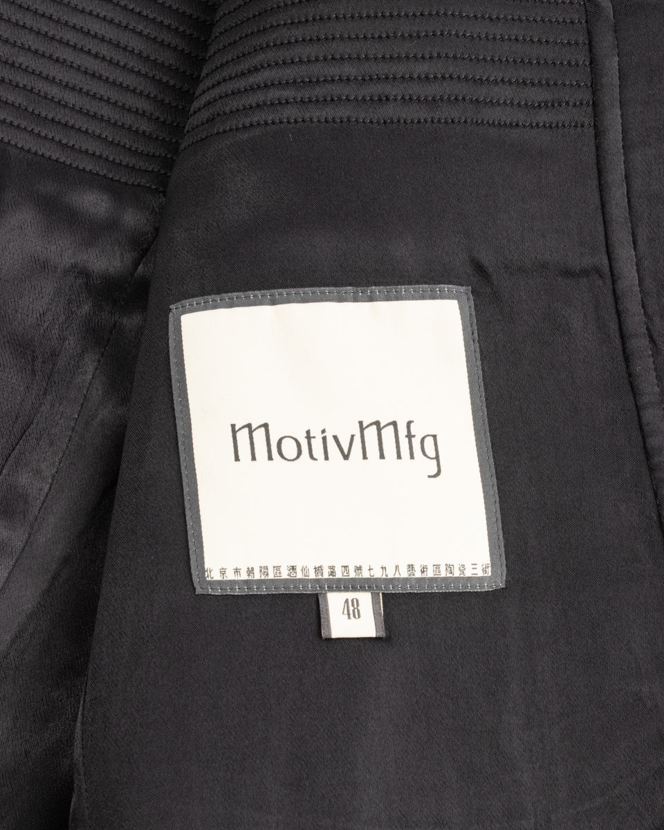 MotivMfg Platica Peacoat - Black Mallelieus Vintage Velour Overcoating - Standard & Strange
