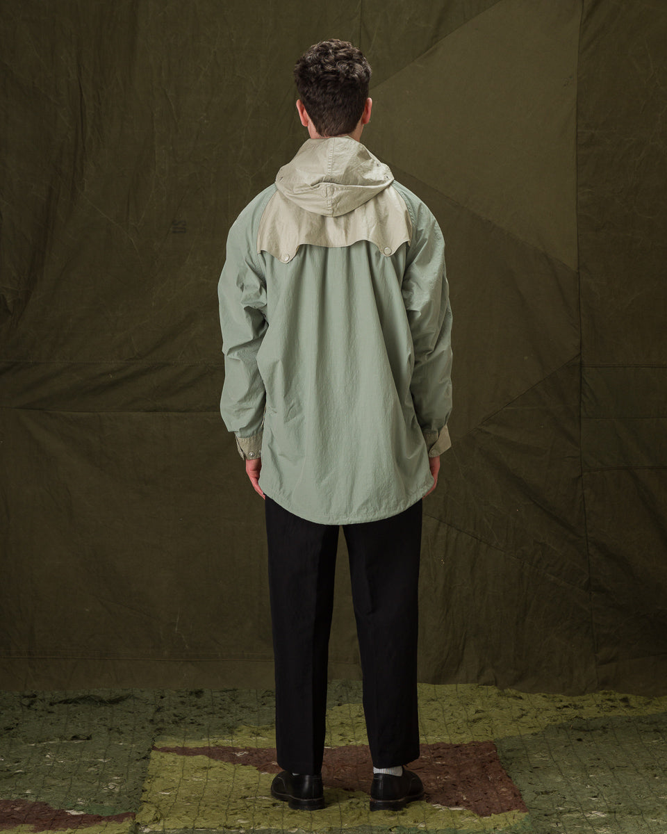 MotivMfg Hybrid Parka - Aqua Japanese Shrunk Nylon - Standard & Strange