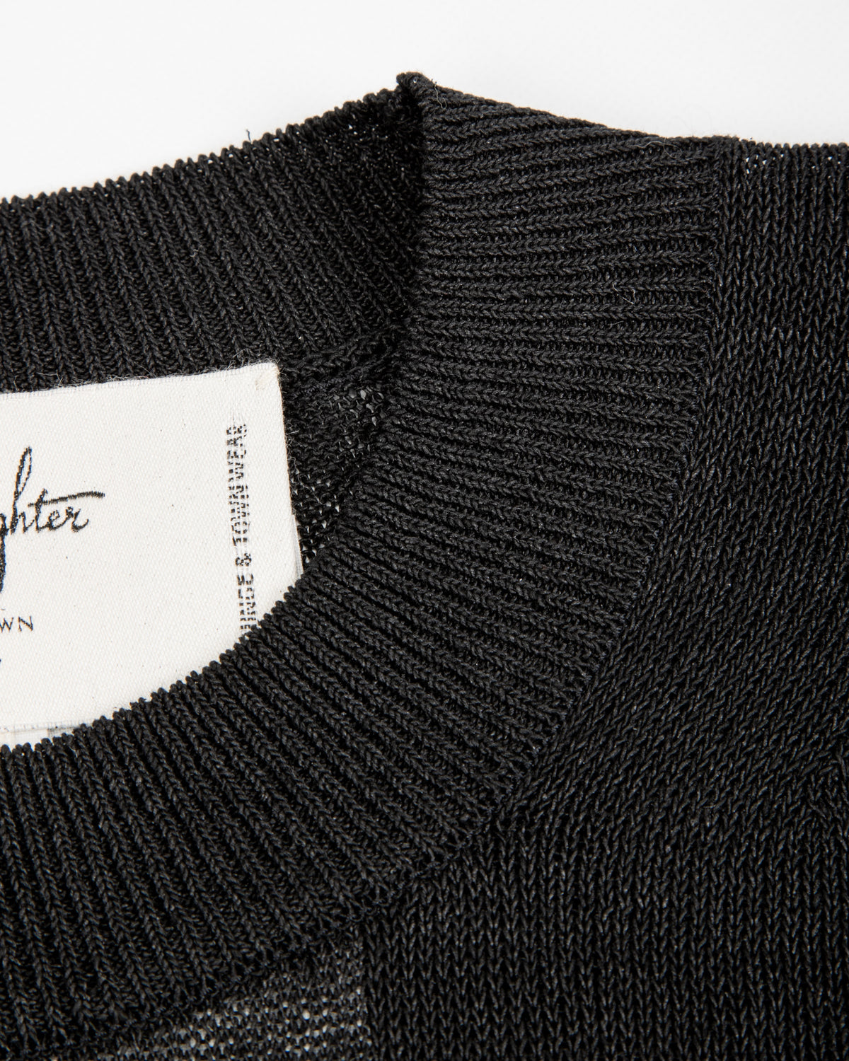 Olde H & Daughter Jyarijyari Silk Crew Pullover - Black - Standard & Strange