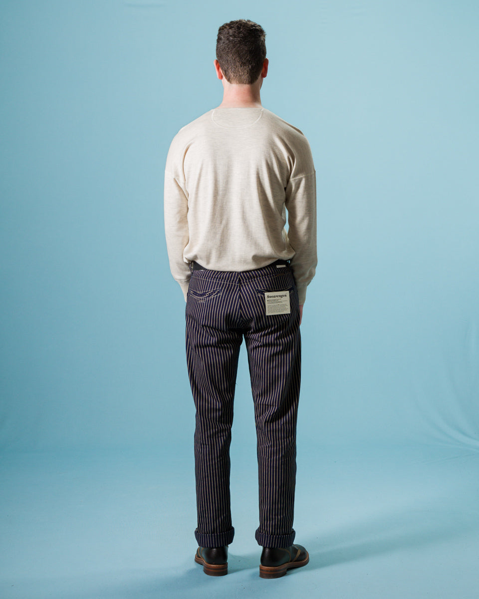 Olde Homesteader Cashmere Interlock Henley Neck L/S - Ecru Heather - Standard & Strange