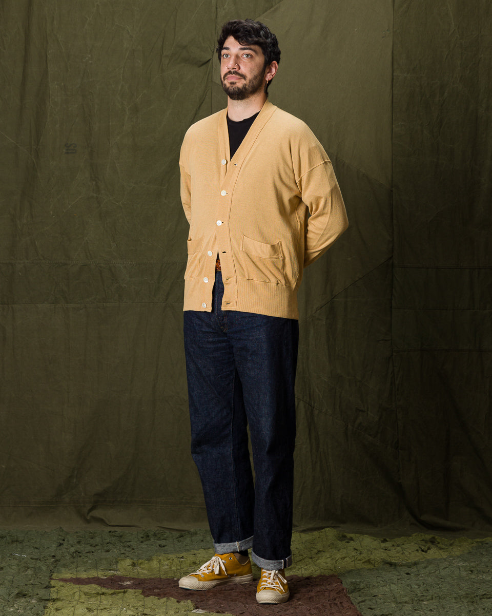 Olde Homesteader Extra Cotton Jersey Cardigan - Golden Yellow - Standard & Strange