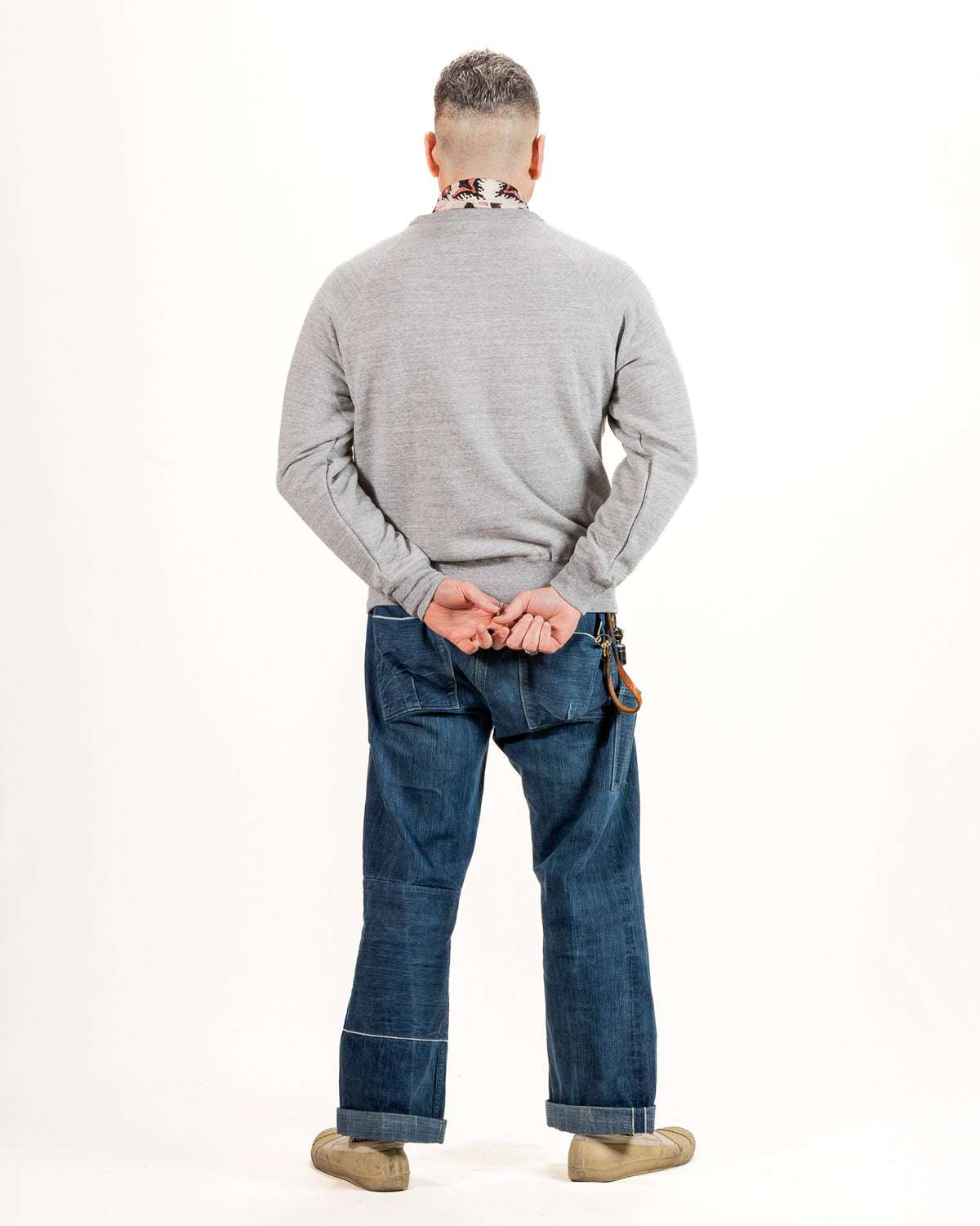 The Real McCoy's 9oz Loopwheel Raglan Sweatshirt - Gray - Standard & Strange
