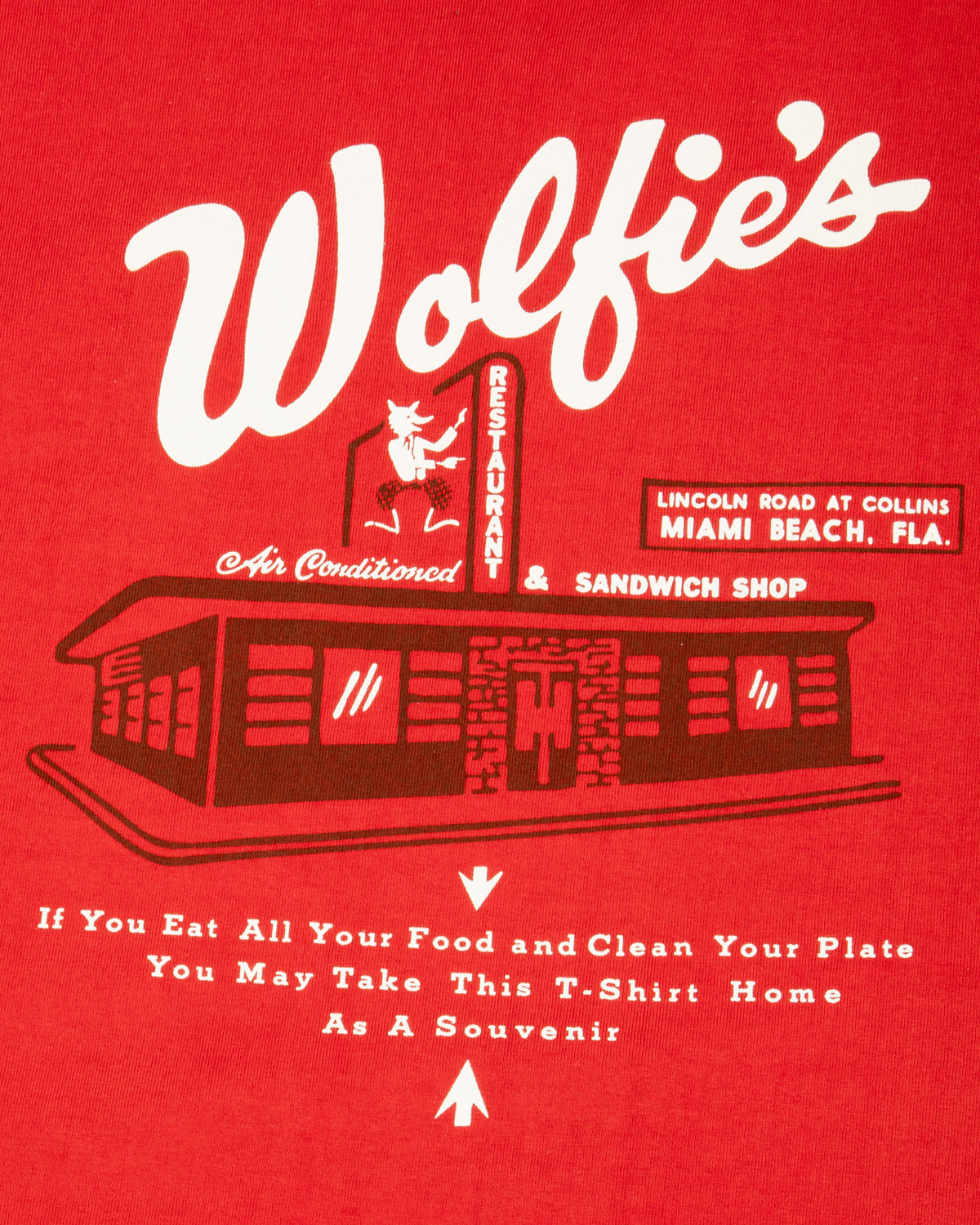 The Real McCoy's Joe McCoy Tee / Where Else But... Wolfie's - Cherry - Standard & Strange