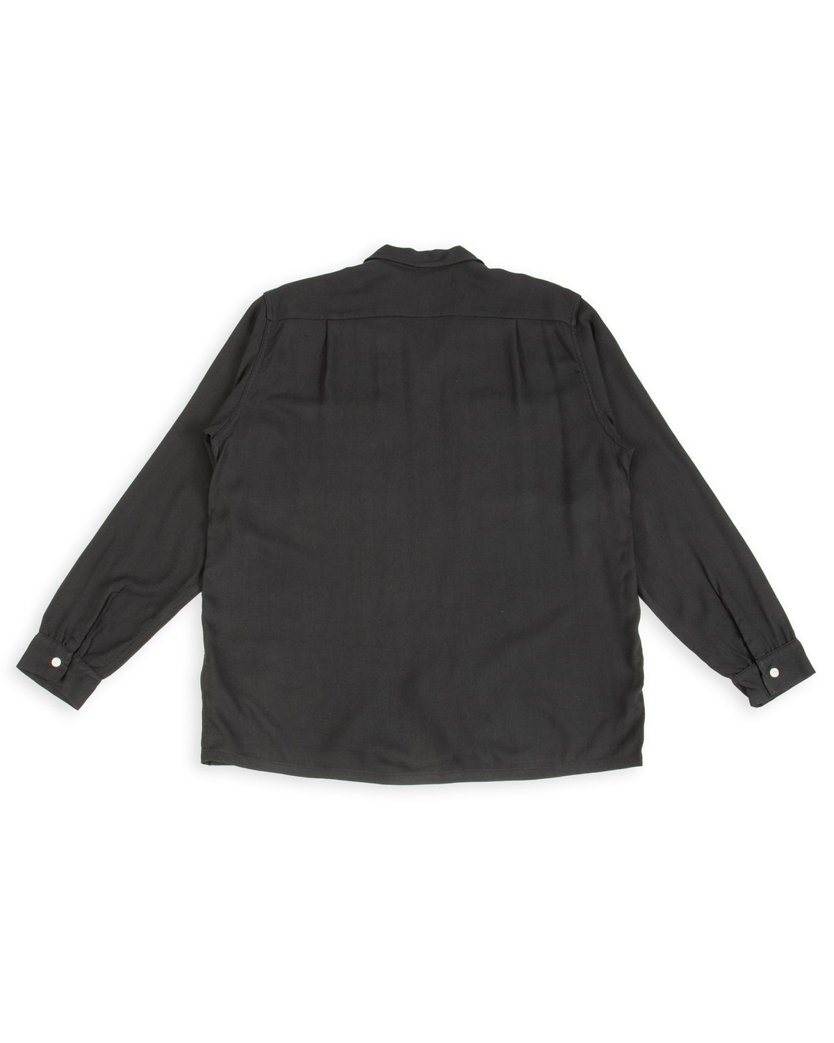 The Real McCoy's Open Collar Rayon Shirt - Black - Standard & Strange