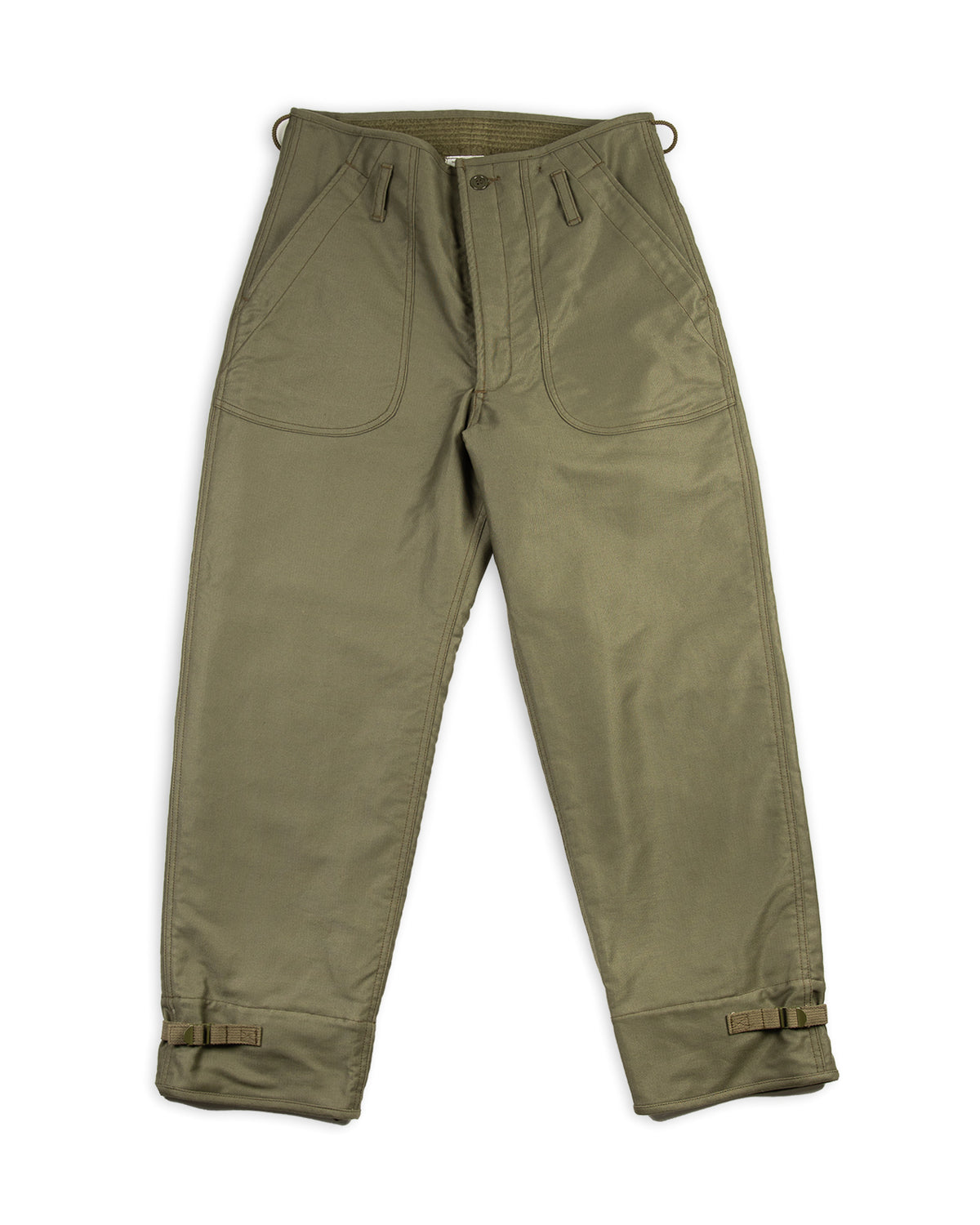 The Real McCoy's U.S.N. A-2 Deck Trousers - Olive - Standard & Strange