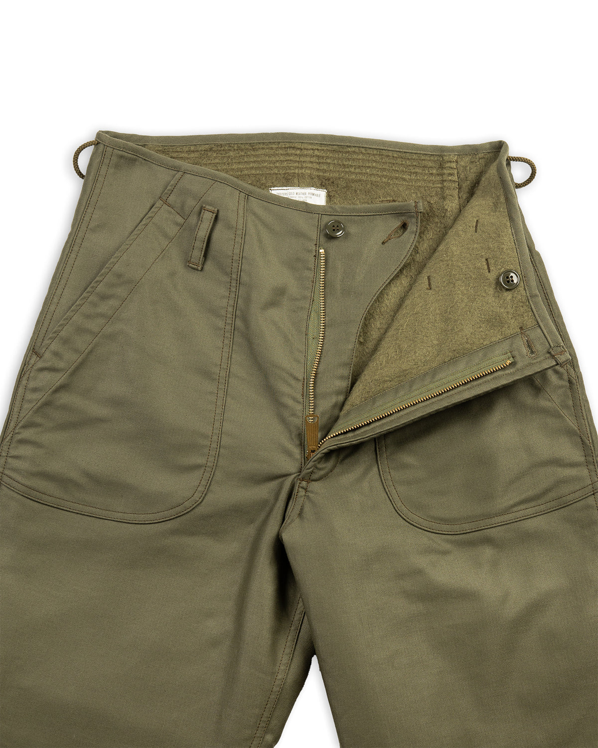 The Real McCoy's U.S.N. A-2 Deck Trousers - Olive - Standard & Strange