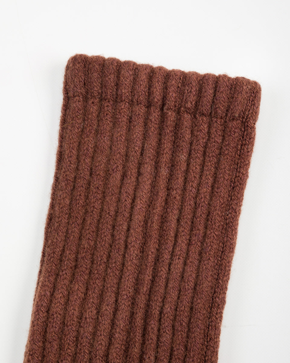 RoToTo Merino Lambswool High Socks - Brown - Standard & Strange