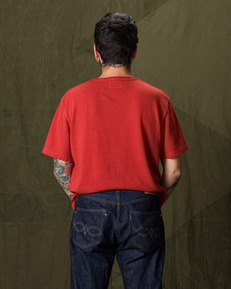 Standard & Strange Wakayama Special Loopwheel Tee - Tomato Red - Standard & Strange