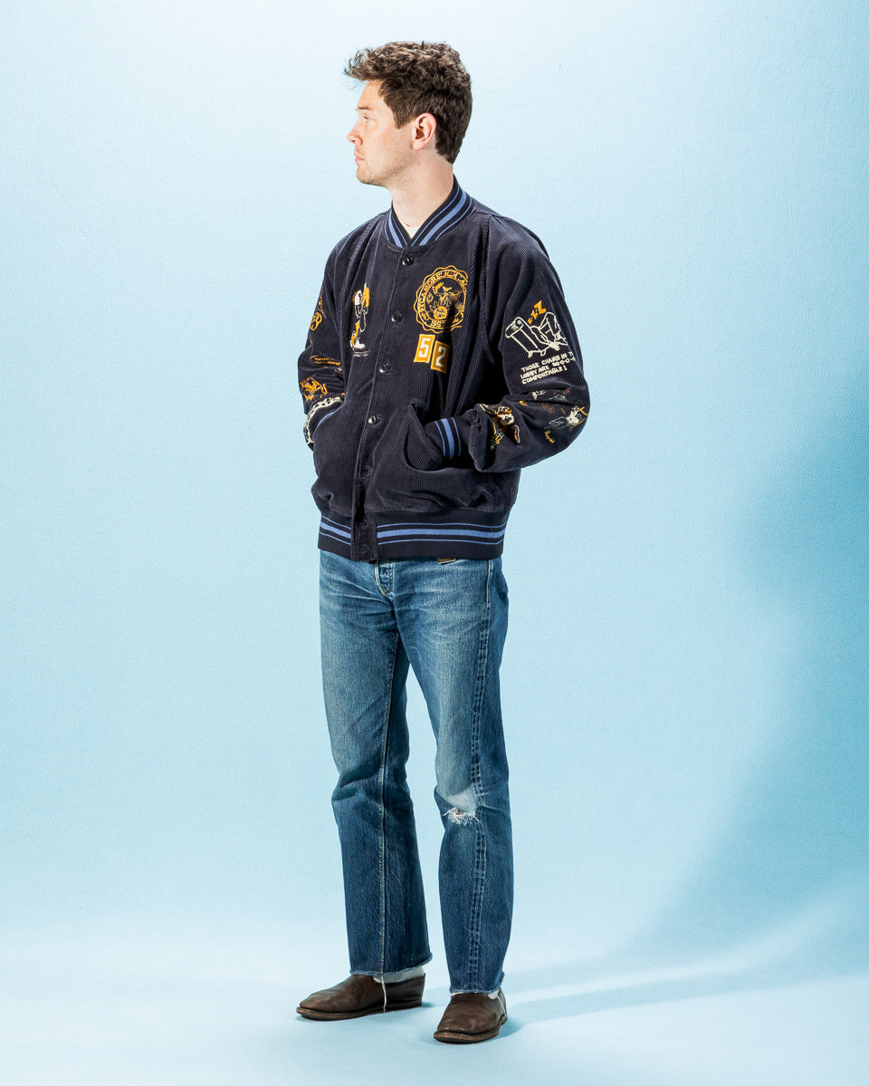 Samuel Zelig Varsity Jacket - Navy - Standard & Strange