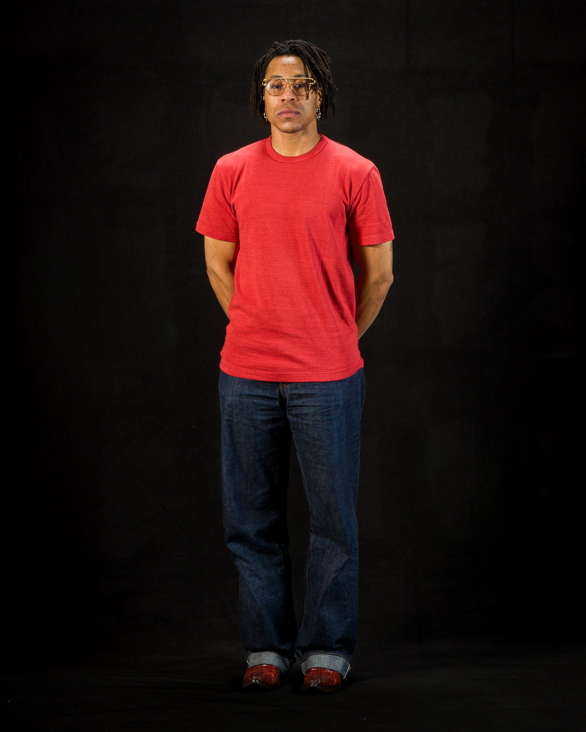 Standard & Strange Wakayama Special Loopwheel Tee - Tomato Red - Standard & Strange