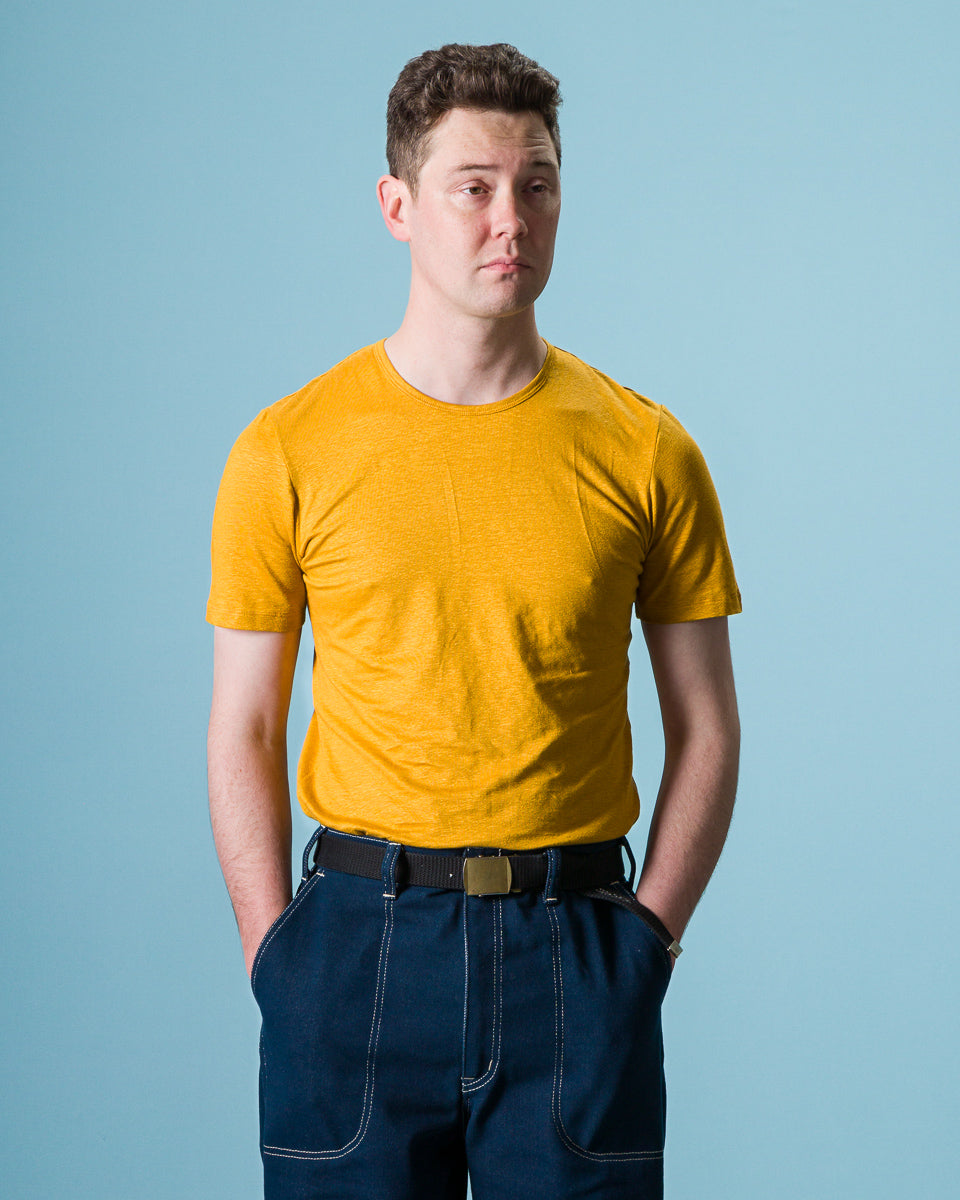 TA-CT Kern T-Shirt - Saffron Linen Jersey - Standard & Strange