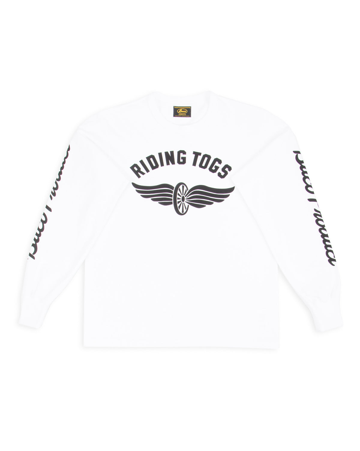 The Real McCoy's Buco L/S Tee / Riding Togs - White - Standard & Strange