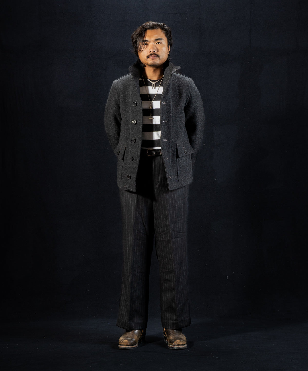 The Real McCoy's U.S. Navy Submarine Jacket - Charcoal - Standard & Strange