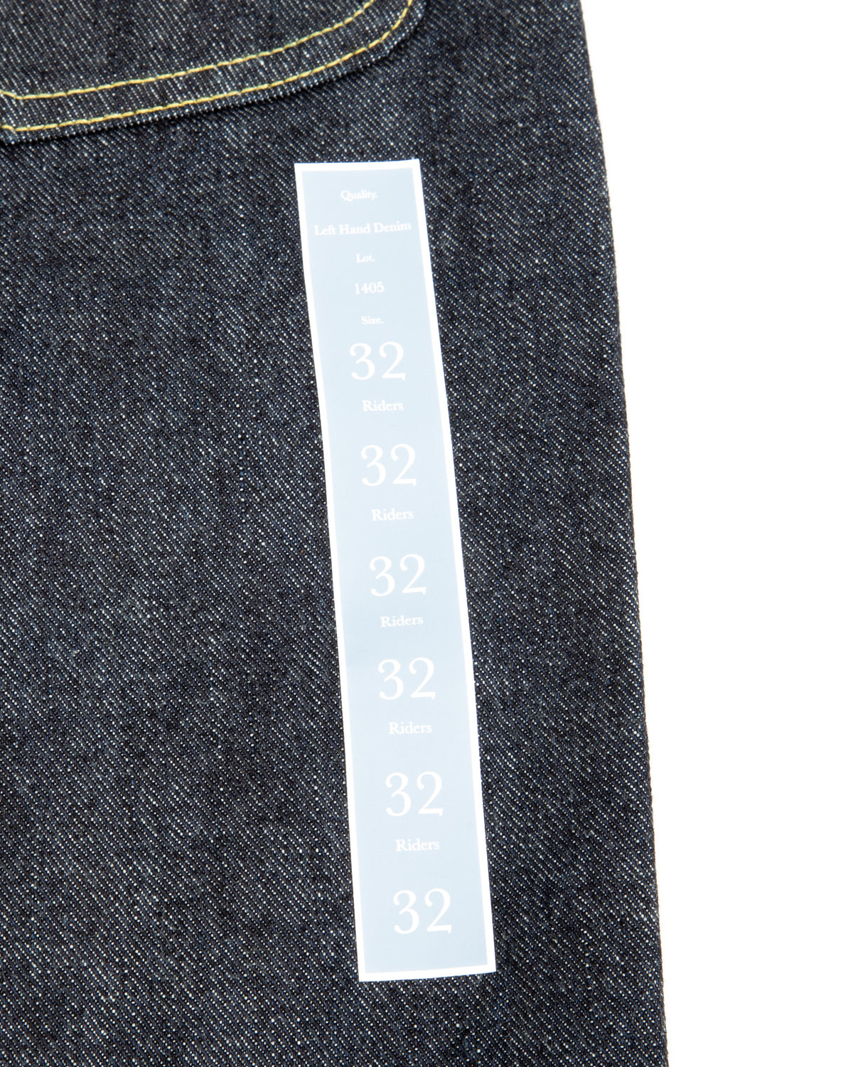 Trophy Clothing Lot.1405 Riders Denim - Indigo Left Hand Denim - Standard & Strange