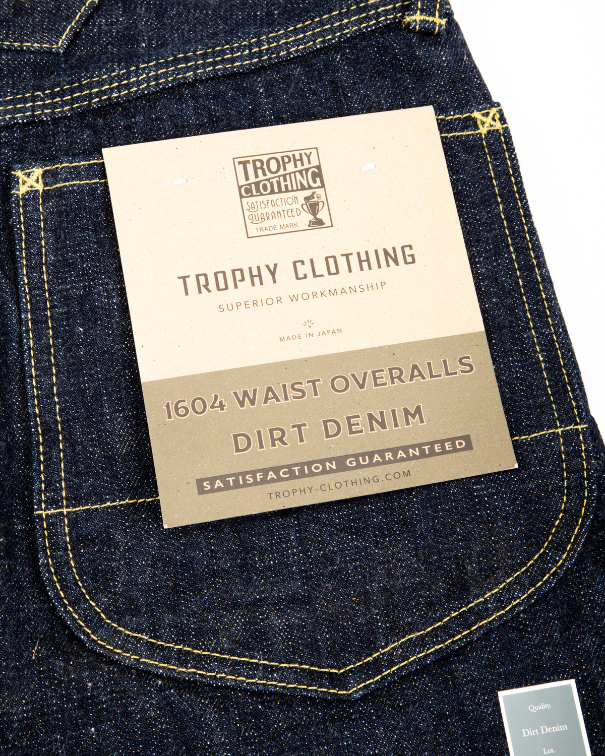 Trophy Clothing Lot.1604 Waist Overalls - Dirt Denim - Standard & Strange