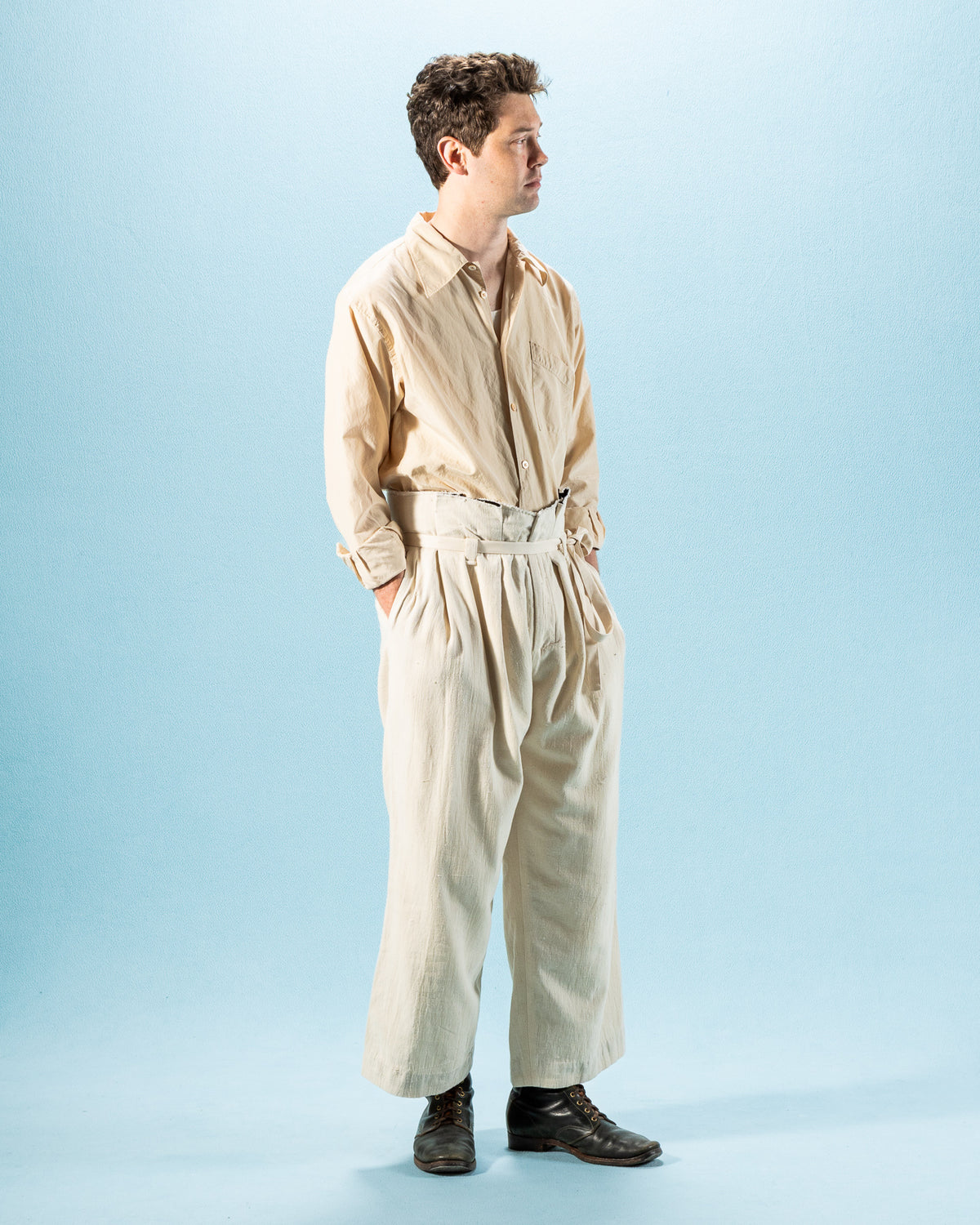 Monad London Udoma Pant - Natural Handwoven Nigerian Cotton - Standard & Strange
