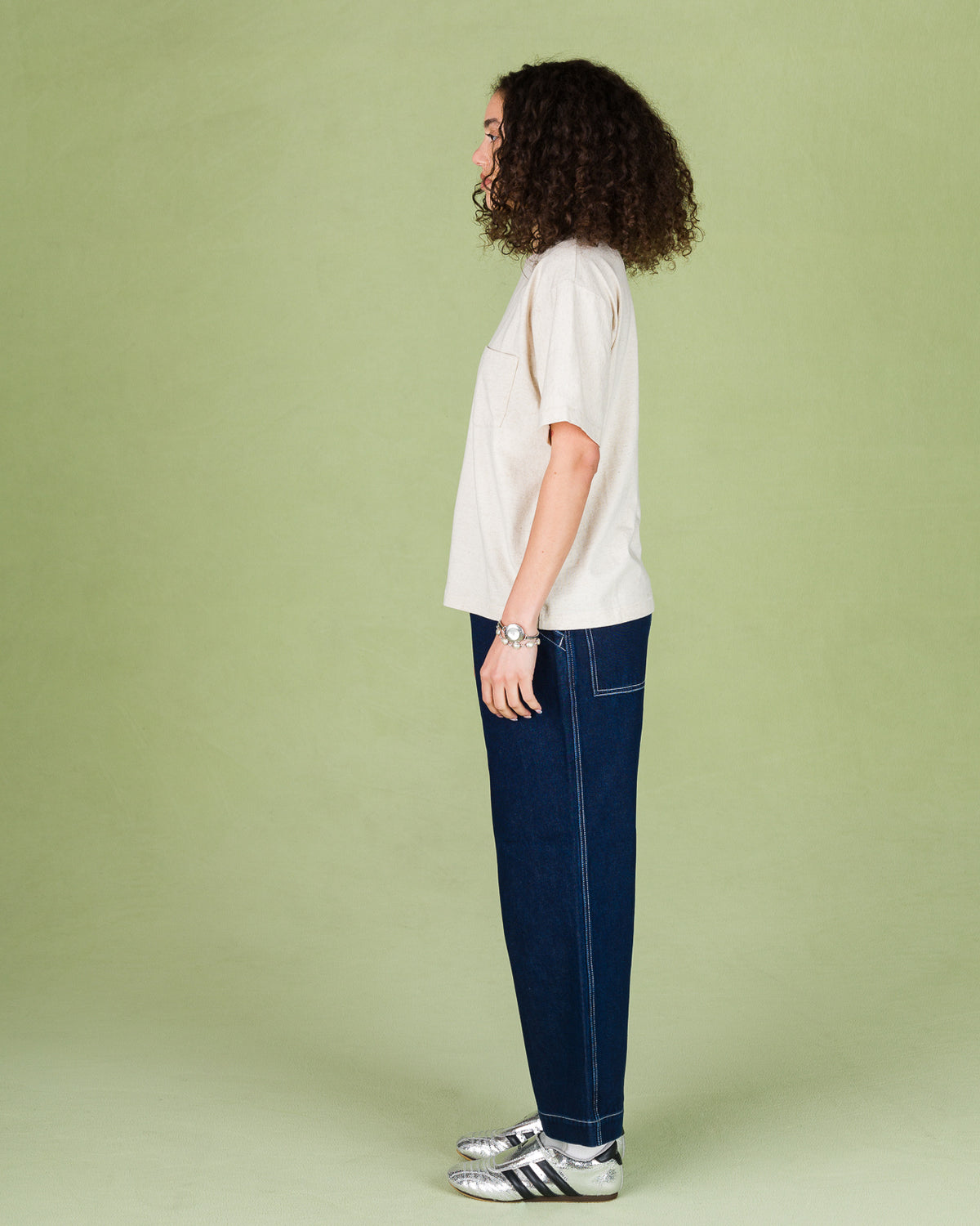 W'Menswear Bowl Tee - Oatmeal Cotton/Hemp - Standard & Strange