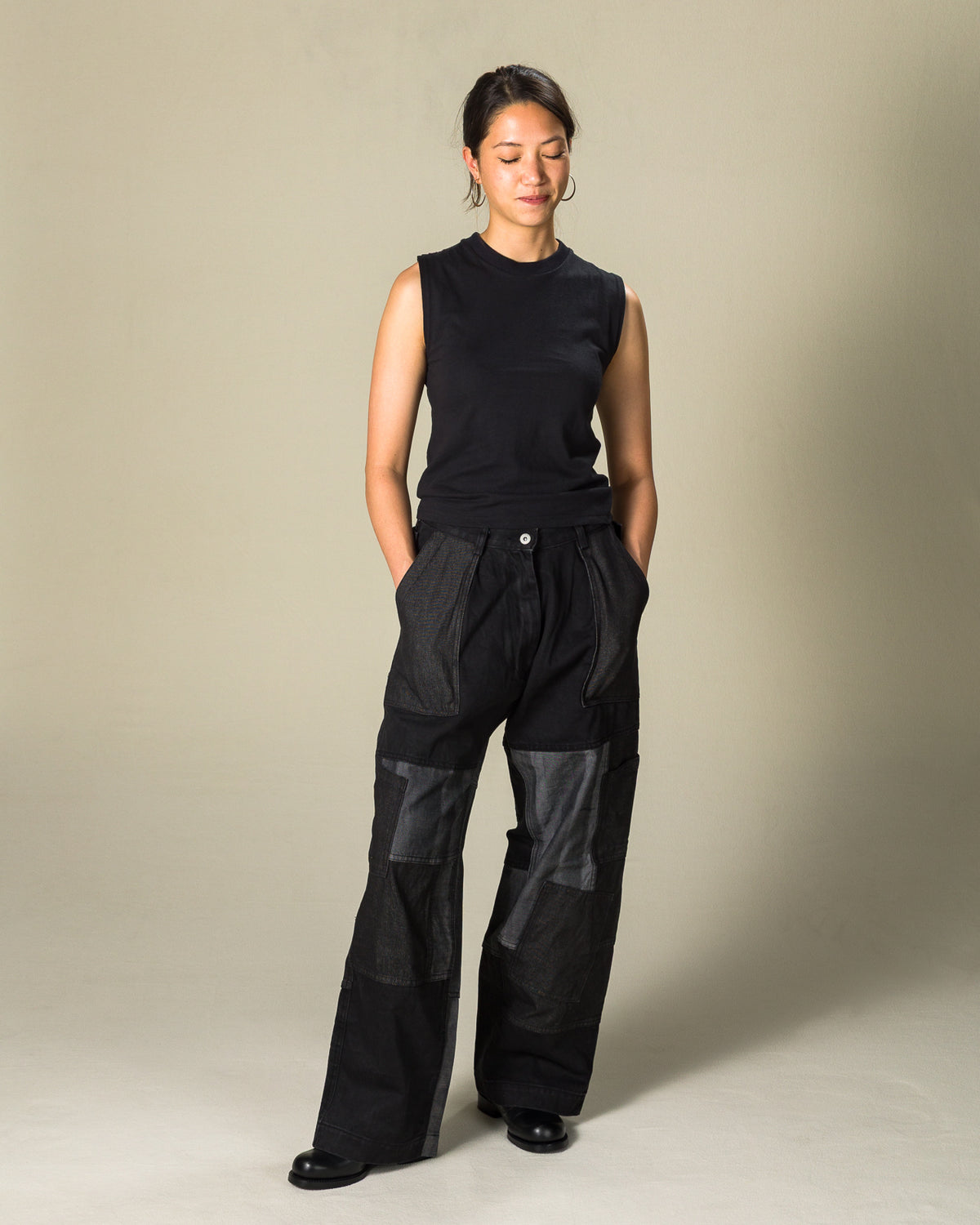 W'Menswear W'mens Tank - Black Cotton/Hemp - Standard & Strange