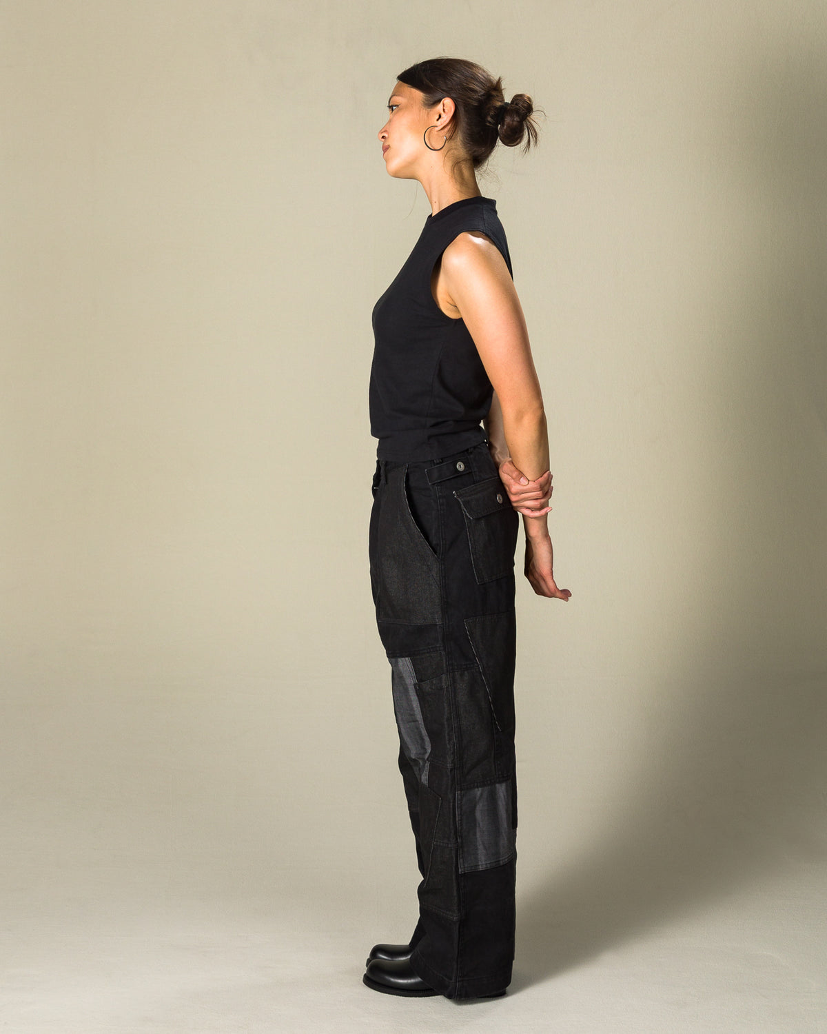 W'Menswear W'mens Tank - Black Cotton/Hemp - Standard & Strange