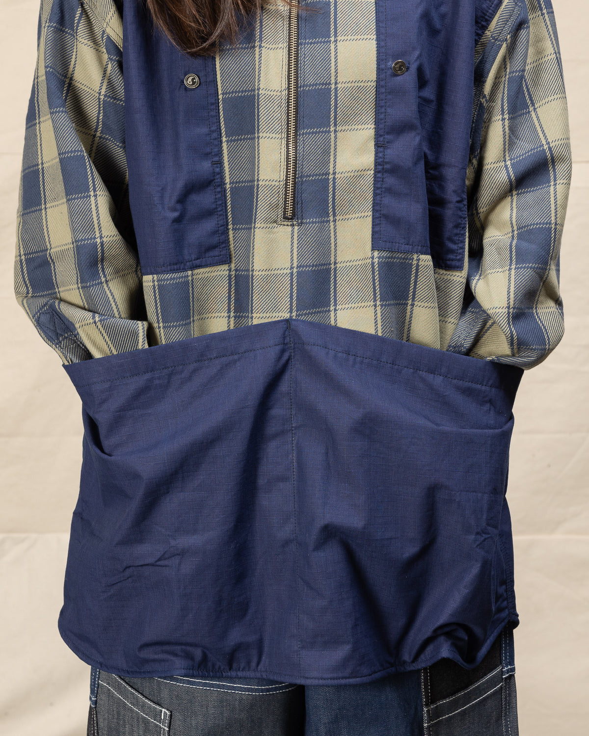 W'Menswear Mechanical Aid Shirt - Indigo Check - Standard & Strange