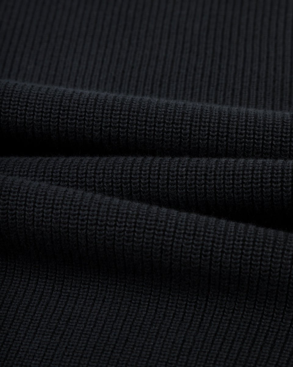 W'Menswear Waffle Pullover - Black - Standard & Strange