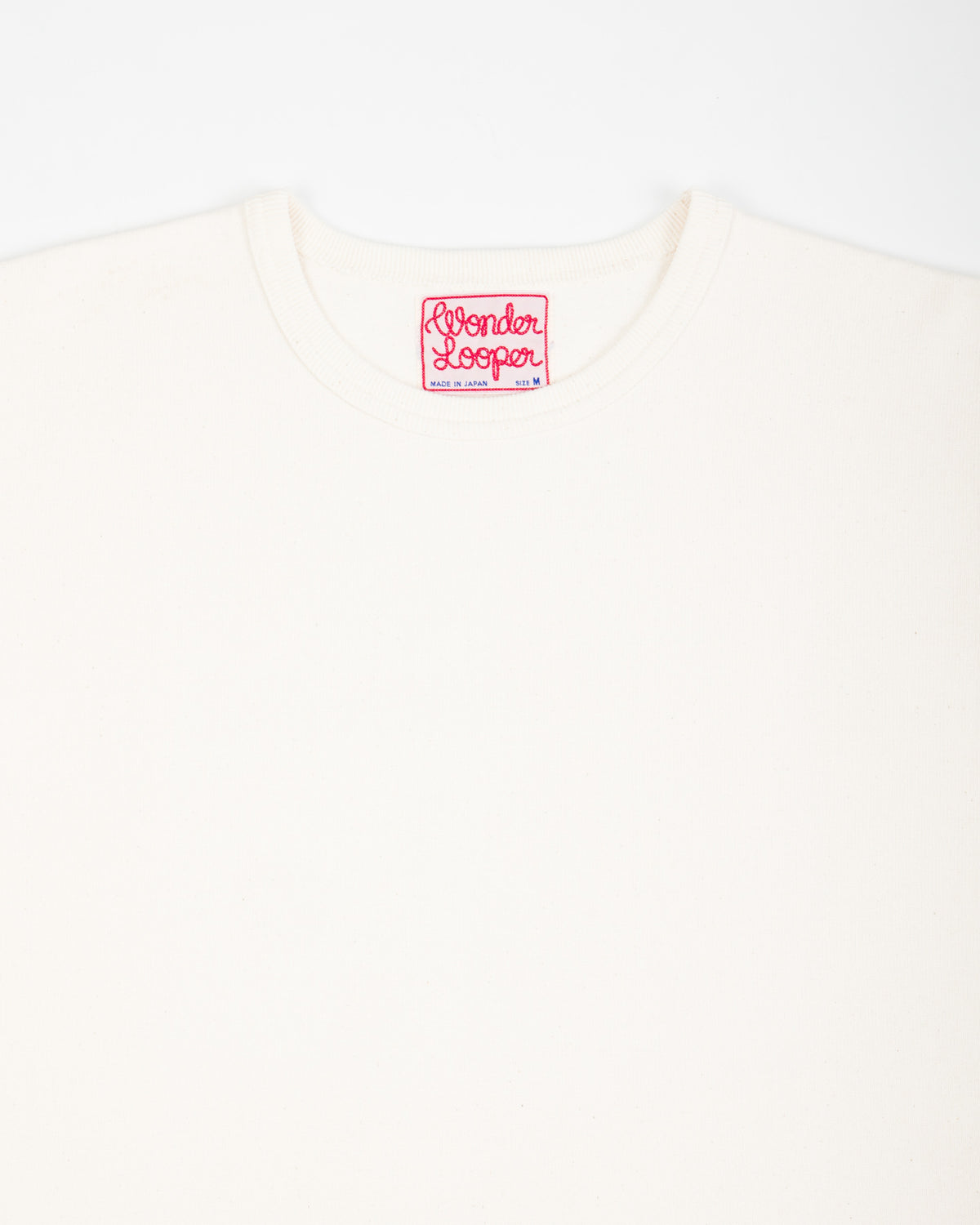Wonder Looper Double Heavyweight Crewneck T-shirt - Ecru - Standard & Strange