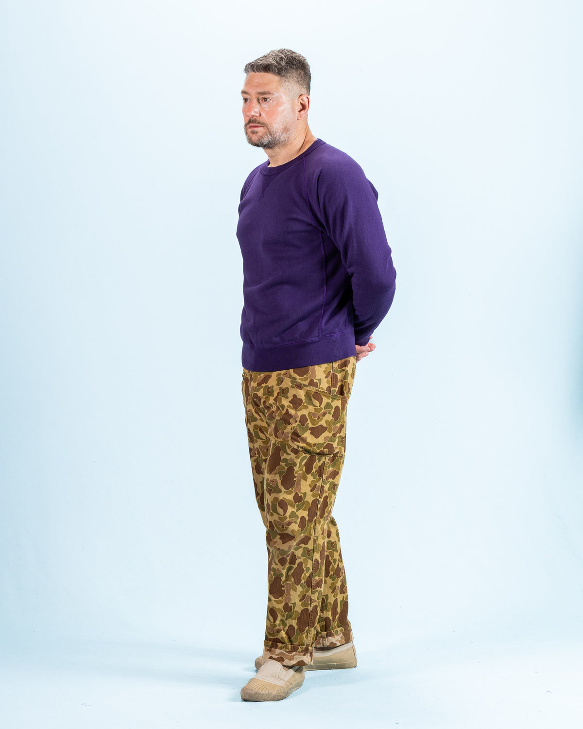 Wonder Looper Super Looper French Terry Pullover Crewneck - Purple - Standard & Strange