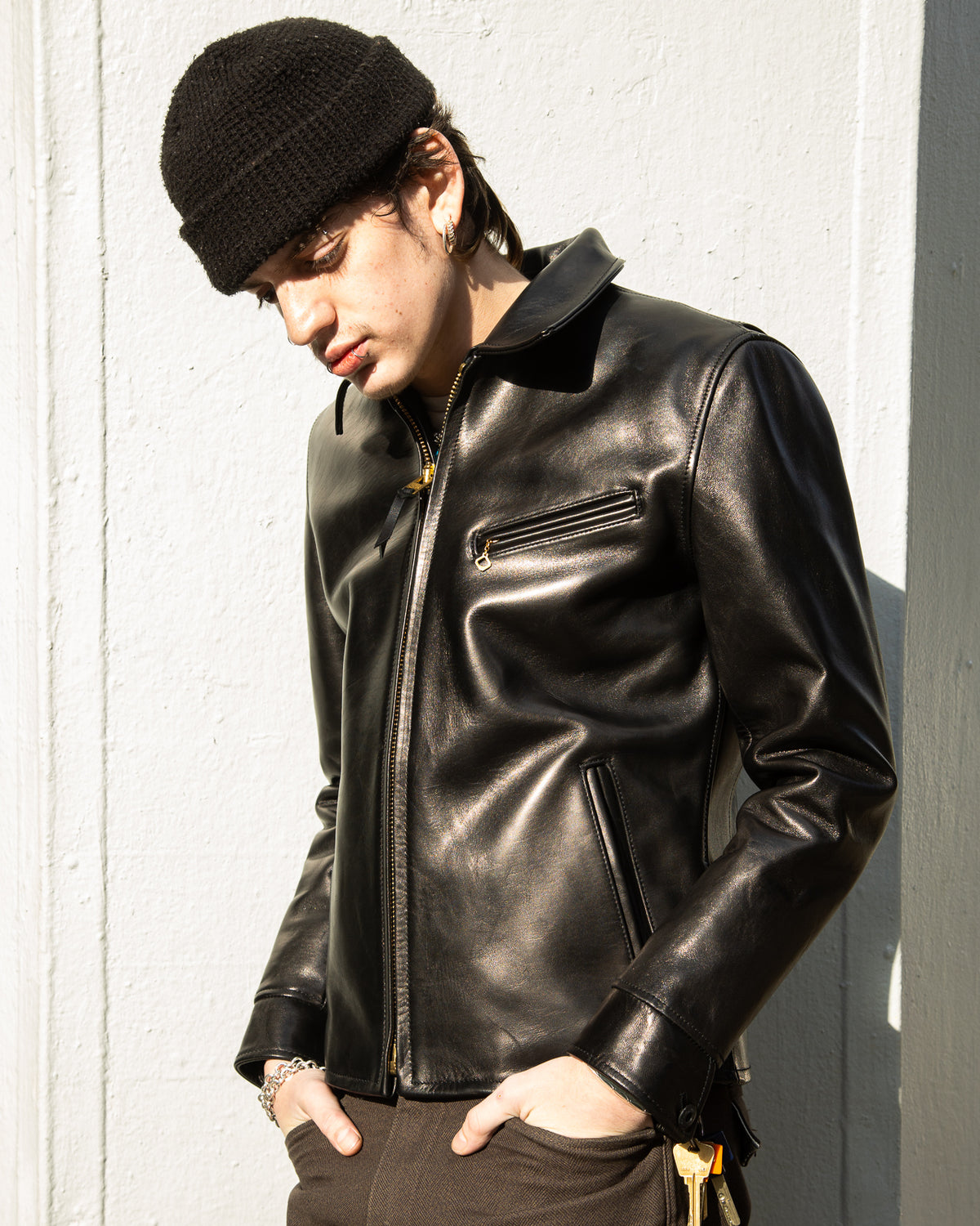 Y'2 Leather HV Horse Single Riders Jacket (HVR-42) - Black - Standard & Strange
