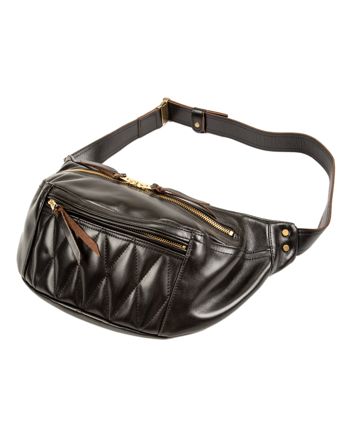Y'2 Leather Horsehide Waist Bag - Black (BG-09) - Standard & Strange