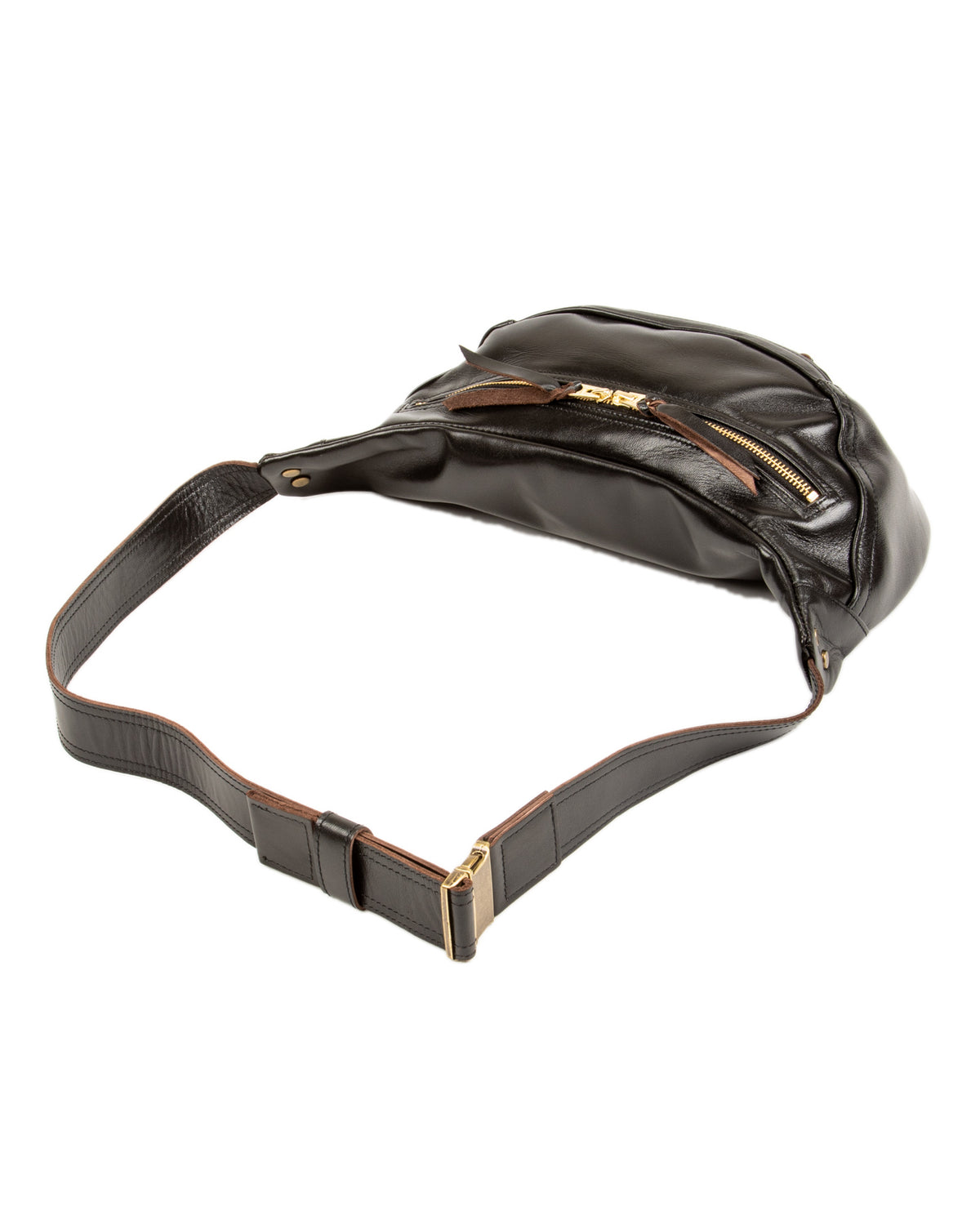 Y'2 Leather Horsehide Waist Bag - Black (BG-09) - Standard & Strange