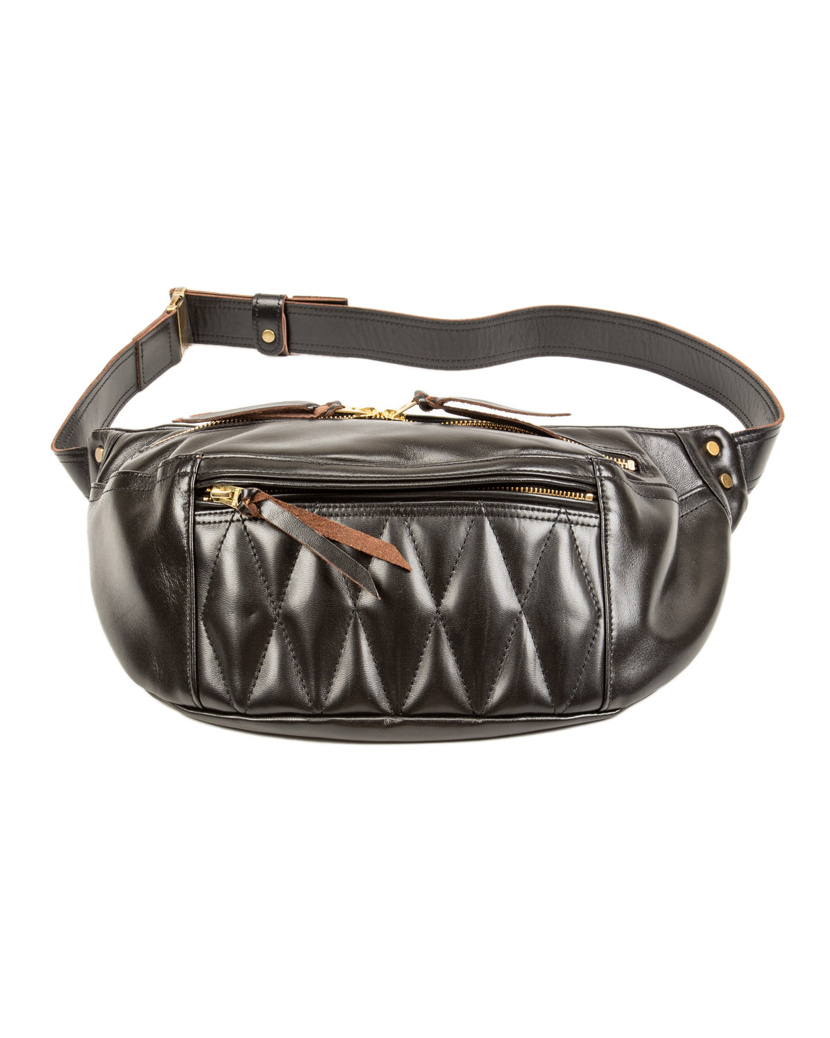 Y'2 Leather Horsehide Waist Bag - Black (BG-09) - Standard & Strange