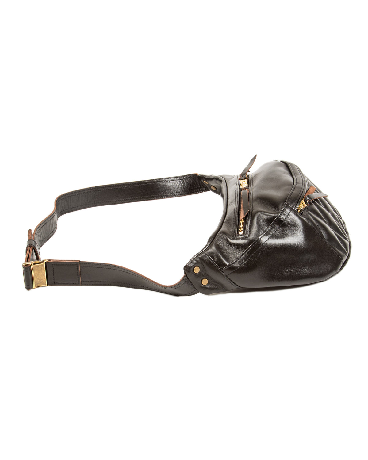 Y'2 Leather Horsehide Waist Bag - Black (BG-09) - Standard & Strange