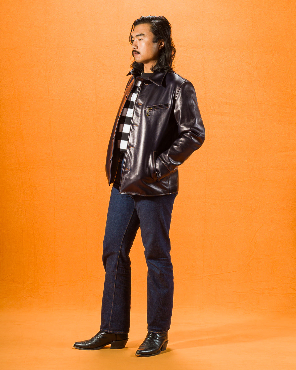Y'2 Leather Indigo Horse Car Coat (IC-77) - Standard & Strange