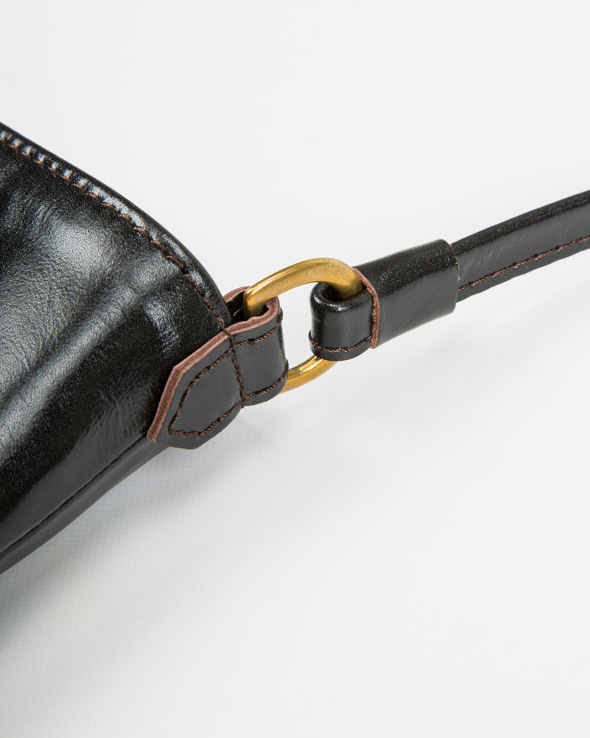 Y'2 Leather Sacoche Bag - Black Natural Scar Horse (BG-18) - Standard & Strange