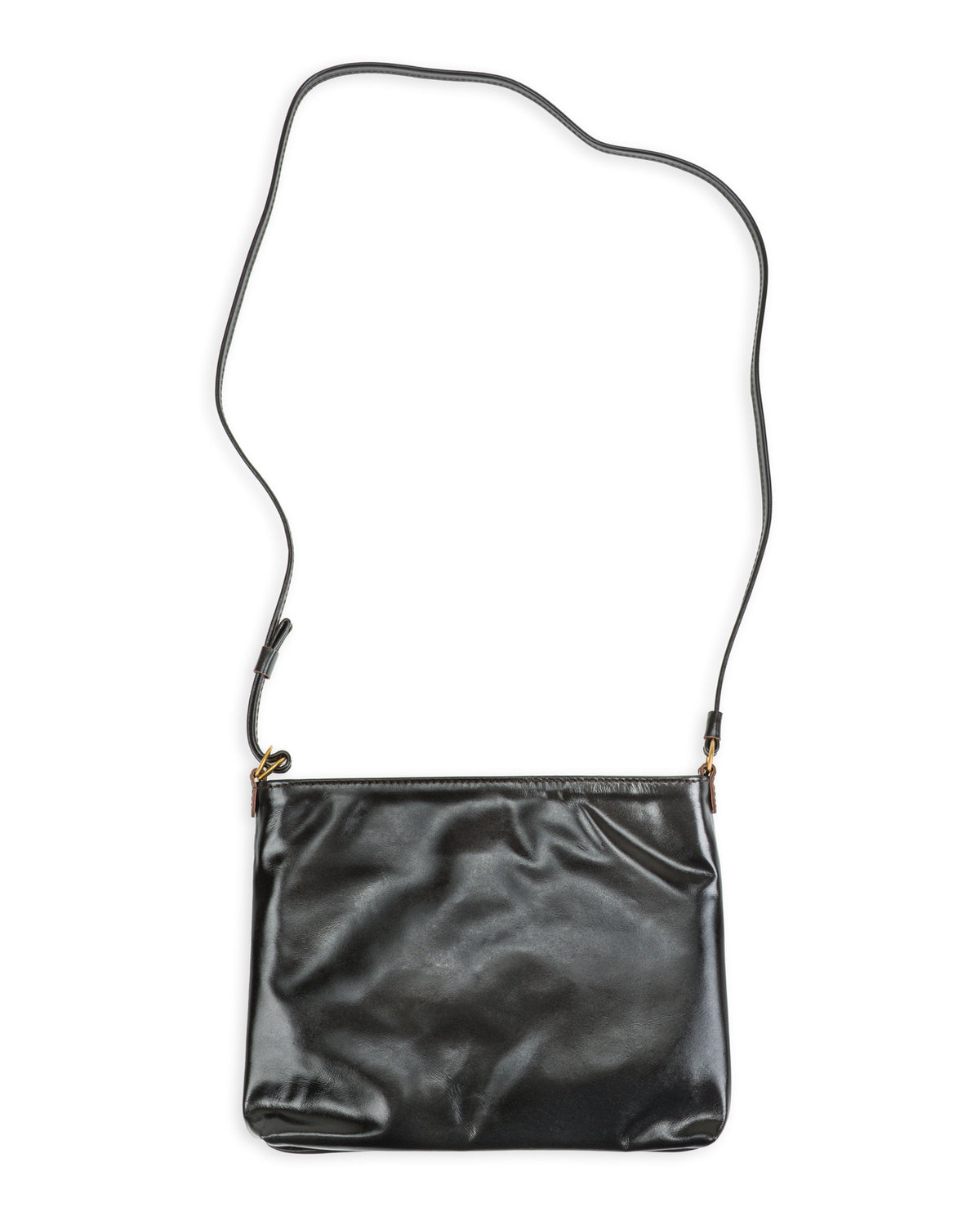 Y'2 Leather Sacoche Bag - Black Natural Scar Horse (BG-18) - Standard & Strange