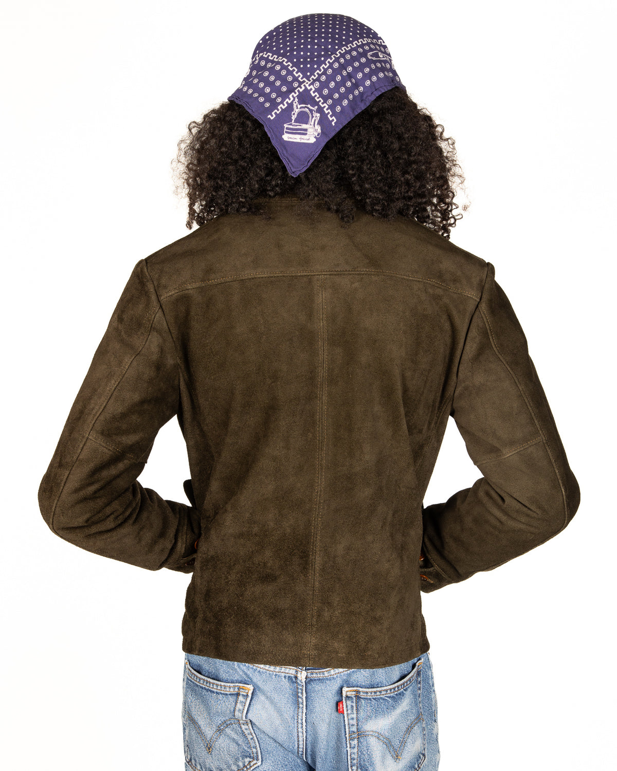 Y'2 Leather Steer Suede Swing Top Jacket - Olive (TB-148) - Standard & Strange