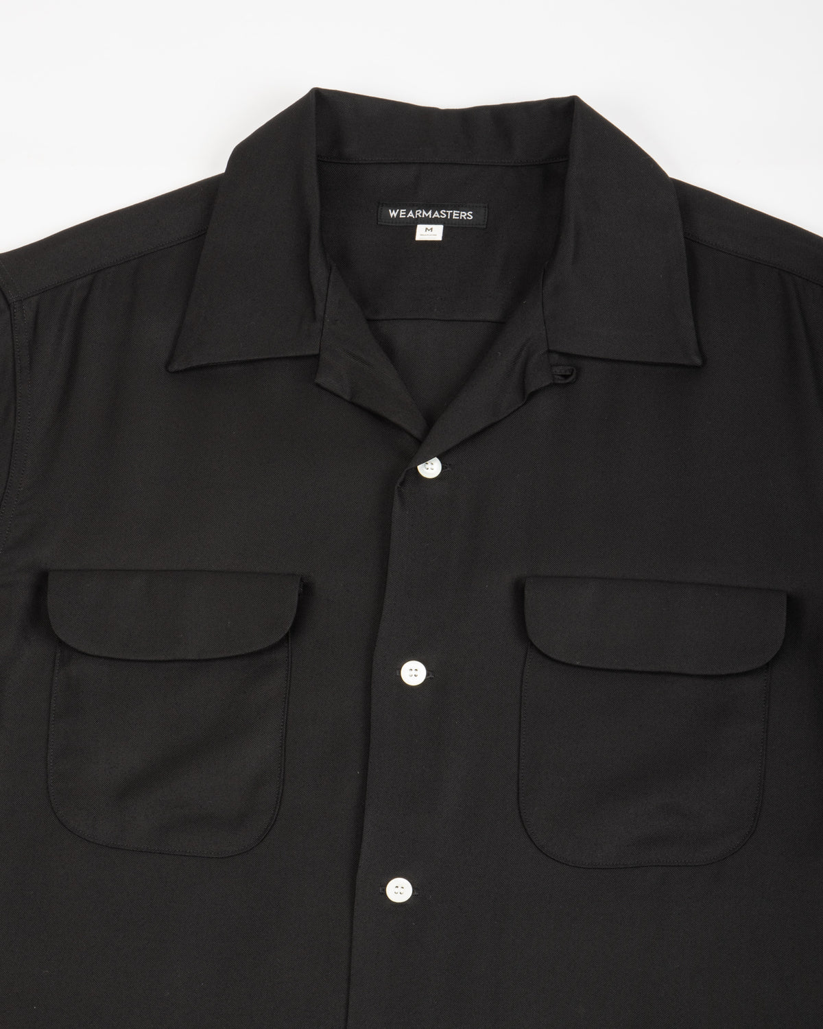 Flap Pocket Rayon S/S Shirt - Black