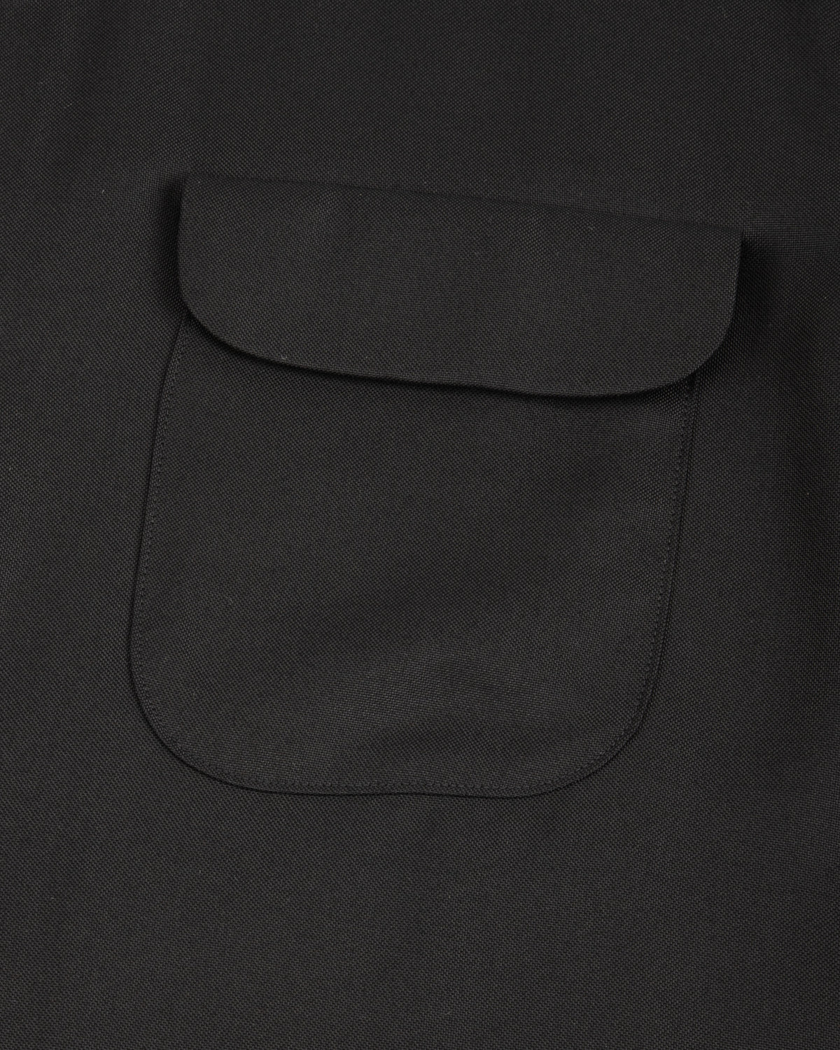 Flap Pocket Rayon S/S Shirt - Black