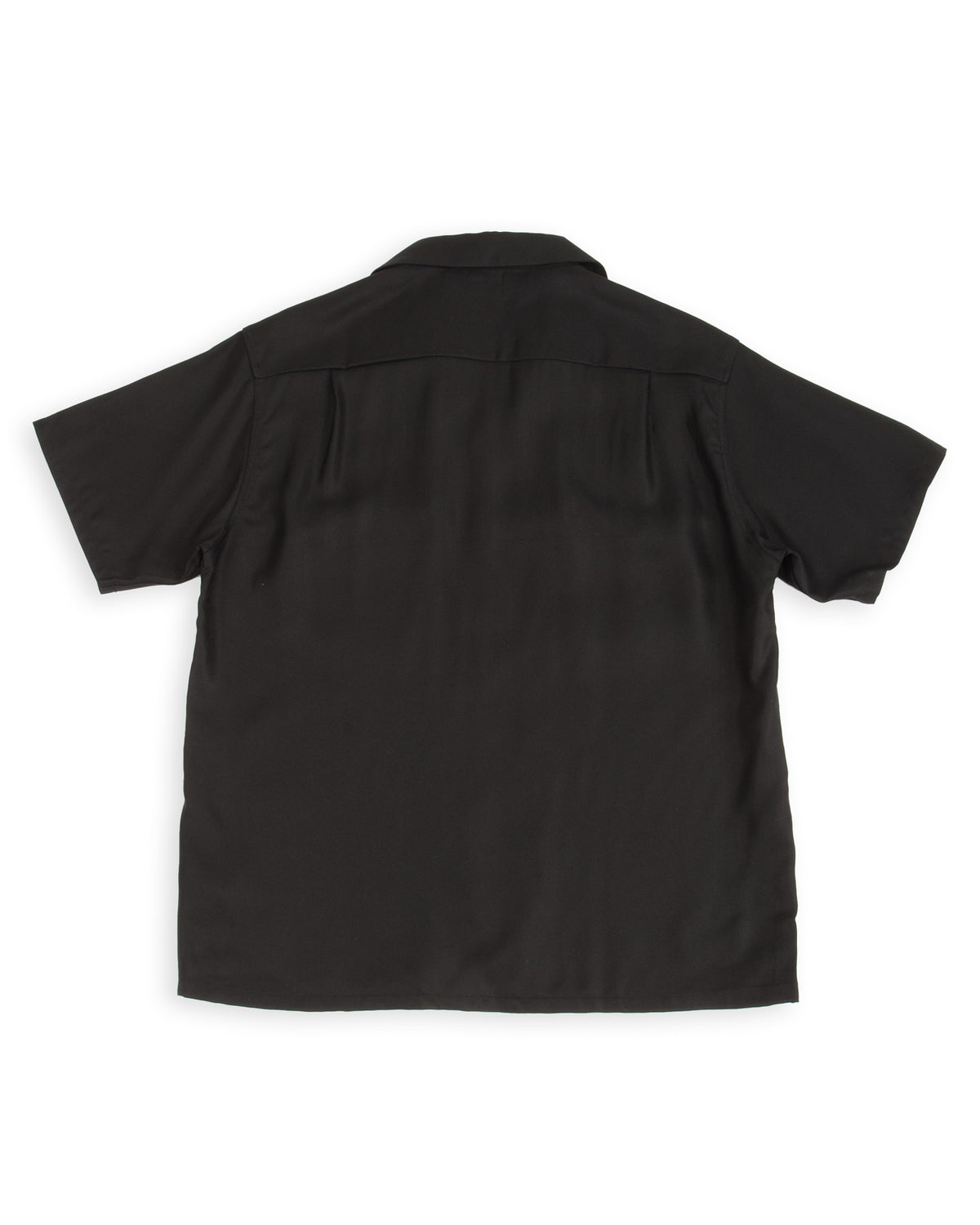 Flap Pocket Rayon S/S Shirt - Black