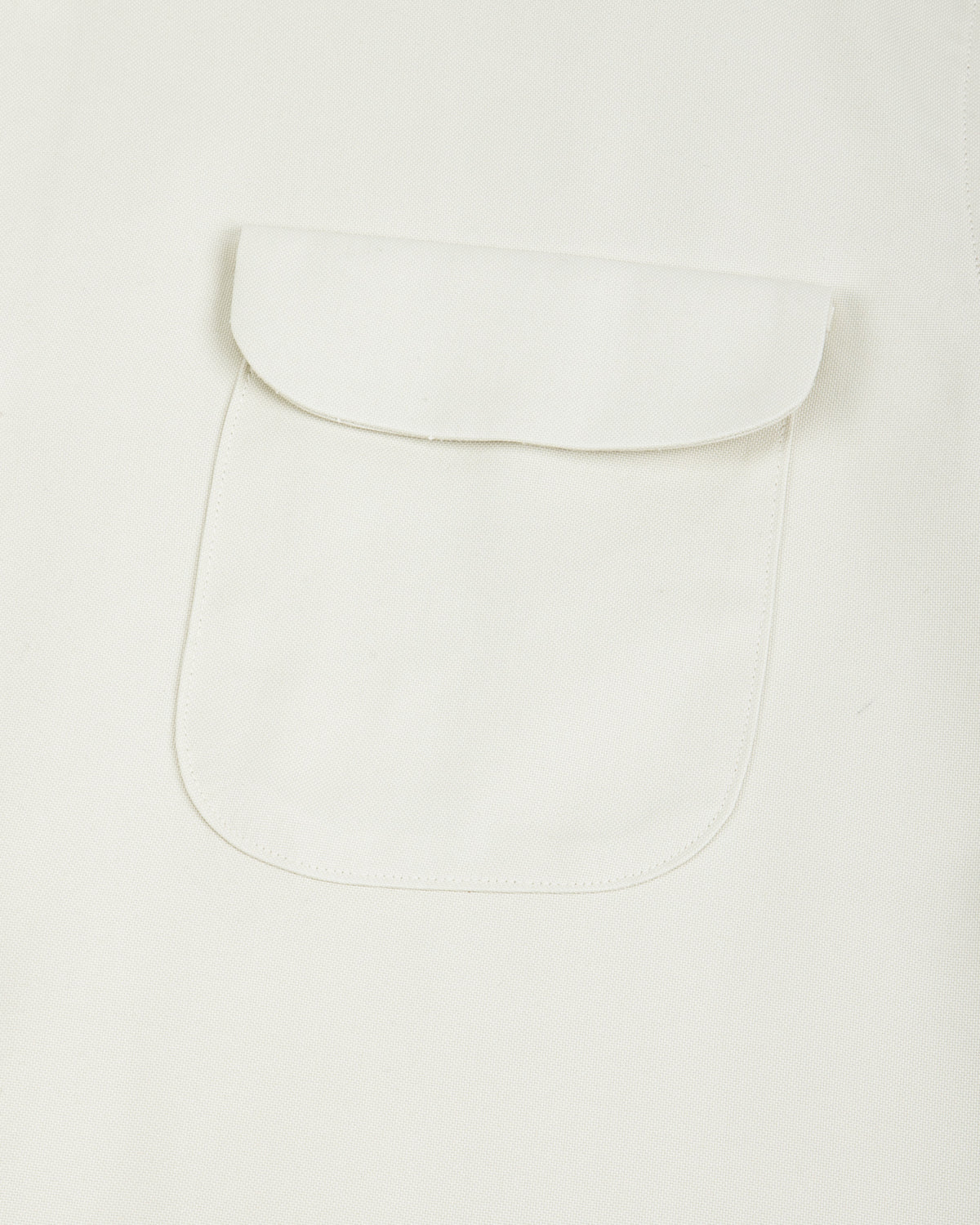 Flap Pocket Rayon S/S Shirt - Natural