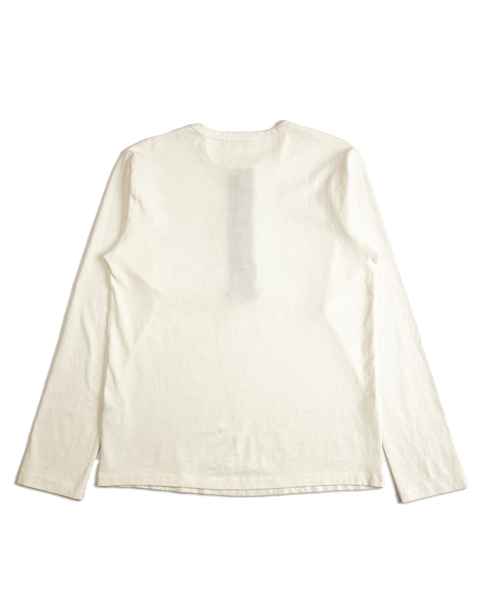 Freenote 13oz Henley L/S - White - Standard & Strange