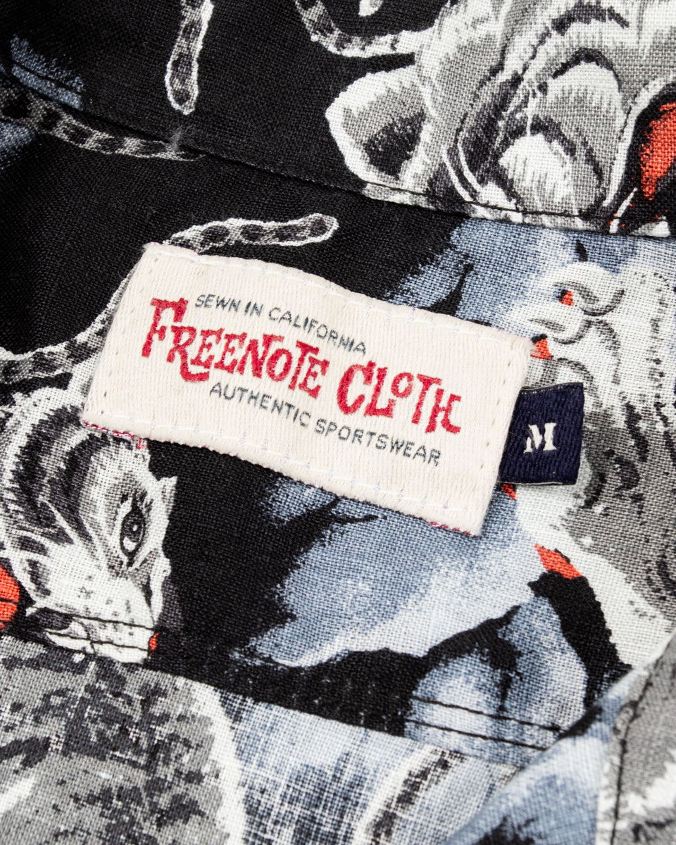Freenote Hawaiian Shirt - Black Tiger - Standard & Strange