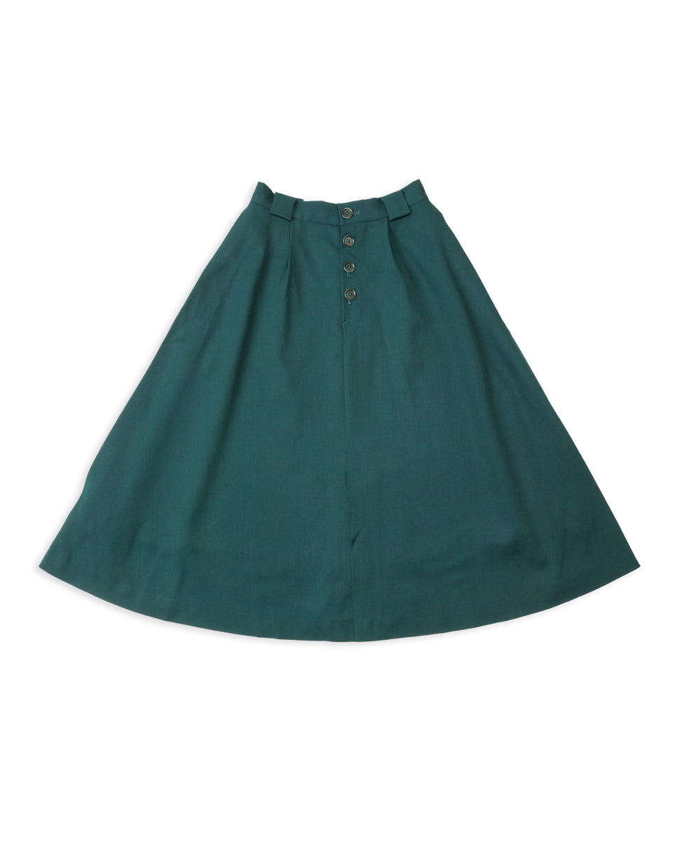 Gorsch Bauerin Tuck Flared Skirt - Deep Green - Standard & Strange